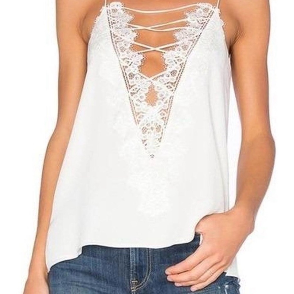 Cami NYC Ivory Lace-Trimmed Camisole